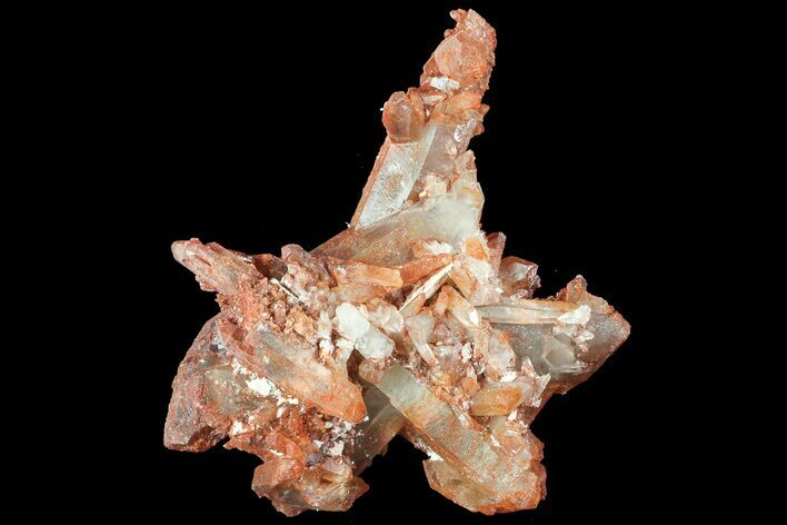 Natural, Red Quartz Crystal Cluster - Morocco #84352